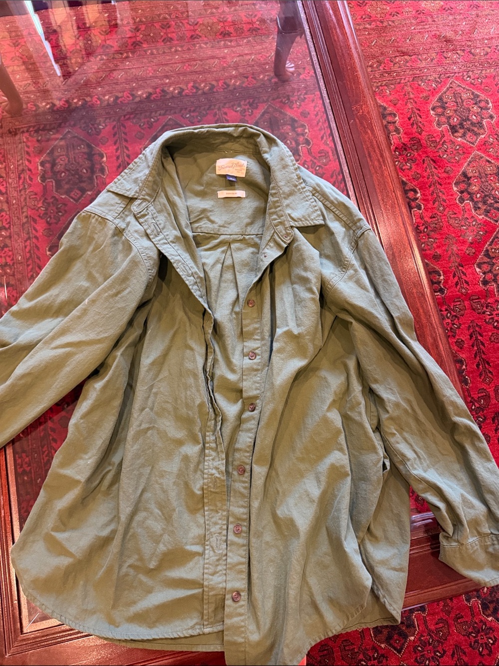 Universal Thread Olive Green Oversized Button-Up Shirt